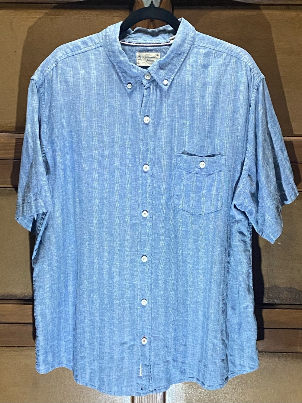 Weatherproof Light Blue Short-Sleeve Button-Down Shirt